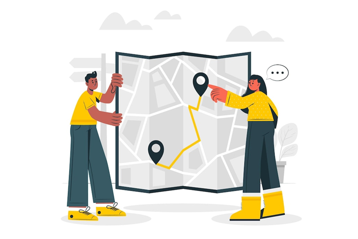Two people relocating from one place to other.