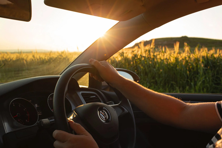 man driving